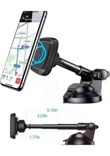 Manyetik Araba Araç Içi Telefon Tutucu Uzun & Ayarlanabilir Kol, Güçlü Vantuz, Cam & Torpido Uyumlu fiyatları