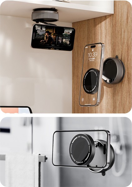 Araba Araç Içi & Ev Içi Tüm Yüzeylerde Güçlü Sabitleme Manyetik ve Vakum Tabanlı 360° Telefon Tutucu modelleri