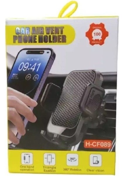 Araç Içi Telefon Tutucu, Havalandırma Klipsli, 360° Dönebilen, Otomatik Açılır, Sarsıntıya Dayanıklı modelleri
