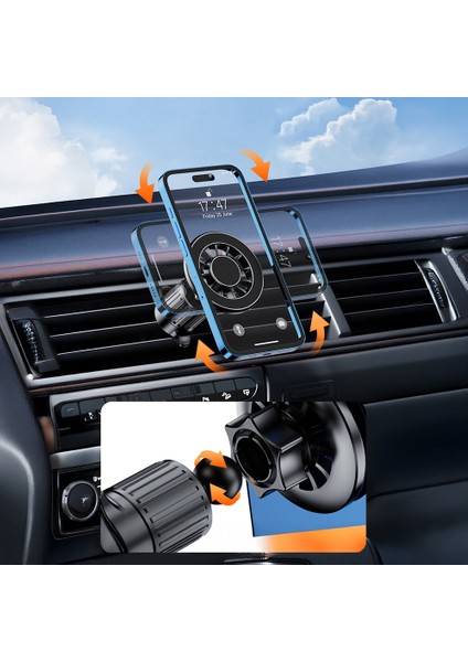 Araba Araç Içi Manyetik Telefon Tutucu Havalandırma Klipsiyle Kolay Montaj, Sarsılmaz Güçlü Tutuş fiyatları