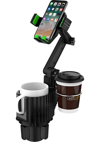 Universal Ayarlanabilir Yaylı Tabanlı Güçlü Oto Araba Araç Içi Bardak Içecek ve Telefon Tutucu