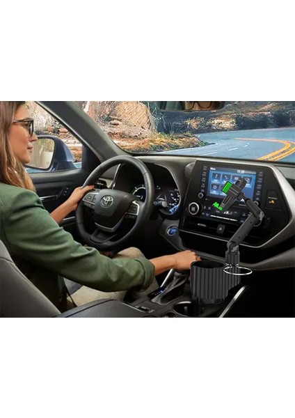 Universal Ayarlanabilir Yaylı Tabanlı Güçlü Oto Araba Araç Içi Bardak Içecek ve Telefon Tutucu indirimleri