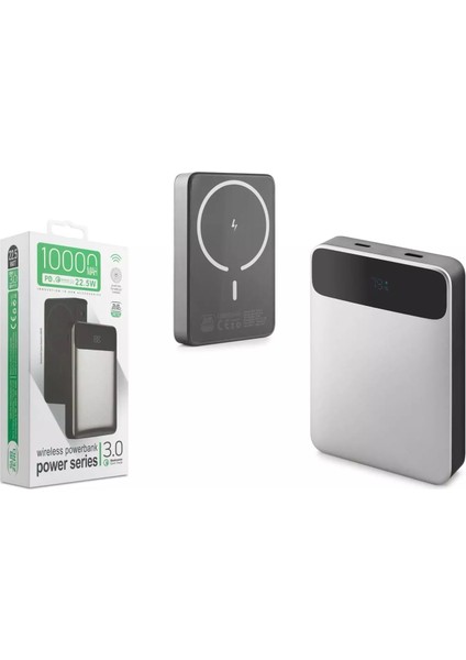 PR110 10.000 Mah Magsafe Uyumlu Kablosuz & 22.5W Hızlı Powerbank
