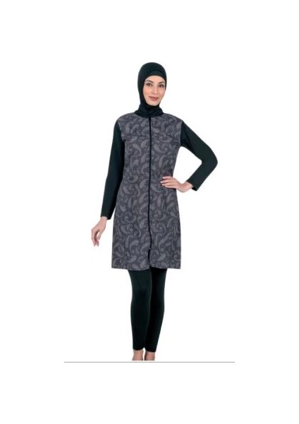 Fantasy 3352 Bayan Desenli Tesettür Mayo