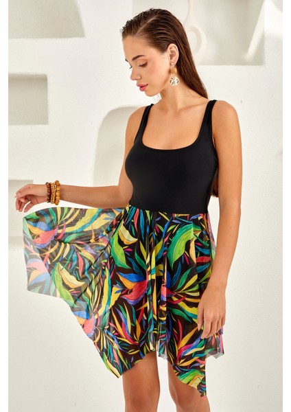 4120 Tül Detaylı Elbise Mayo modelleri