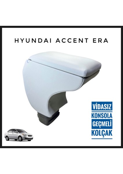 Hyundai Accent Era Vidasız Konsola Geçmeli Kolçak (Gri)