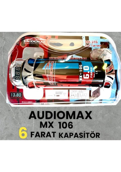 MX-106-6 Farad-Ledli-Remoteli Power Kapasitör-Set Tesisatınızı Korur-Akü Ömrü Uzar
