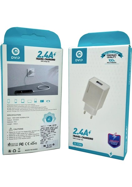 2.4A USB Şarj Başlığı Dvıp ZX-Y200