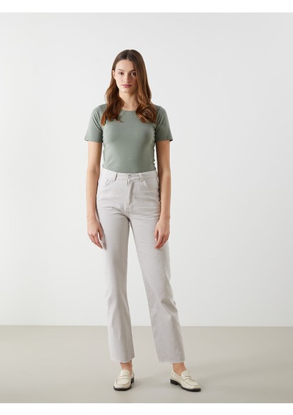Yeni Sezon Standart Fit Gabardin Kadin Pantolon - S5M961Z8