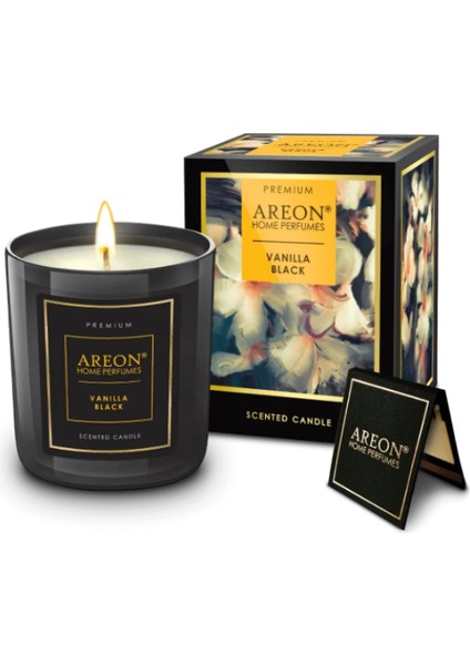 Candles Premium Vanilla Black Lüks Kokulu Mum