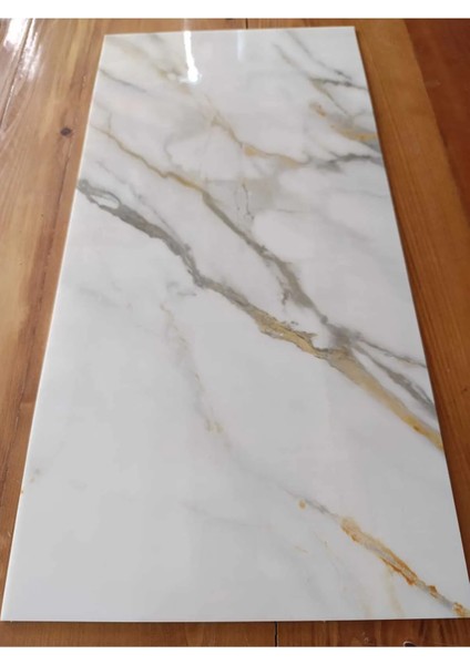 30X60 cm Mermer Desenli Yapışkanlı Seramik Desen Mutfak-Banyo-Wc Pvc Duvar Kaplama Paneli