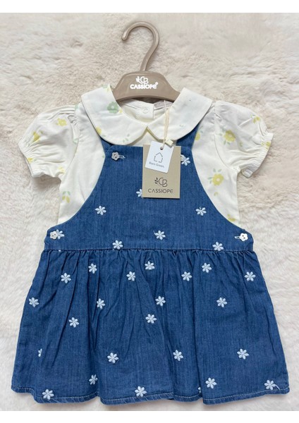 Çiçekli Salopet Elbise(6/9/12/18 Ay)