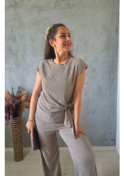 Pantolon Bluz Takım Krinkıl Kumaş