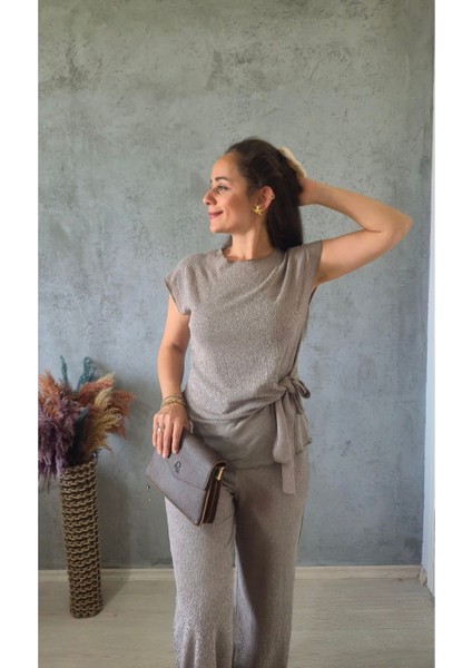 Pantolon Bluz Takım Krinkıl Kumaş modelleri