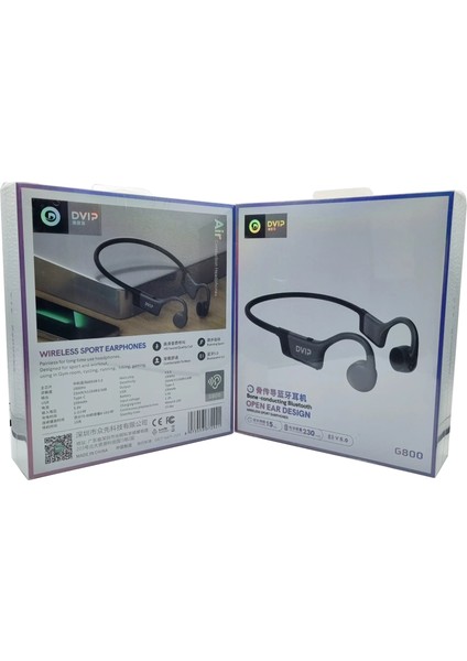 15 Gün Standby Air Conduction Bluetooth Kulaklık Dvıp G800