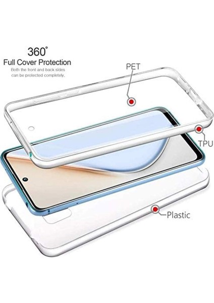 Xiaomi Redmi Note 11 Pro Uyumlu Ön Arka 360 Tam Koruma Şeffaf Soft Silikon Kılıf