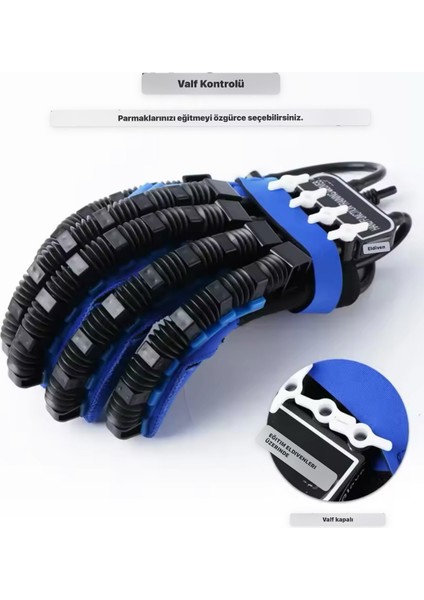 Sağ El -El Rehabilitasyon Robotu - Parmak Egzersiz - Fiziktedavi Destekli Akıllı Eldiven