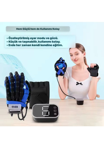 Sağ El -El Rehabilitasyon Robotu - Parmak Egzersiz - Fiziktedavi Destekli Akıllı Eldiven