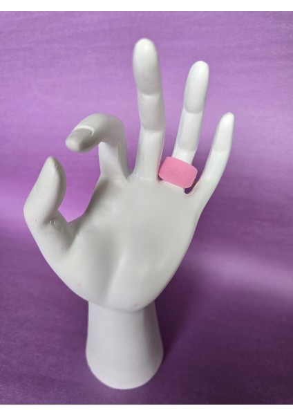 Pembe Silikon Yüzük 11 Numara