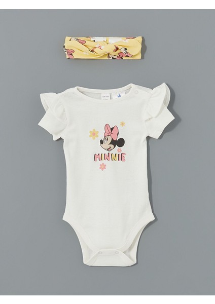 Yeni Sezon Minnie Mouse Baskili Kiz Bebek Body Tayt ve Sac Bandi 3'lu Takim - S5BQ30Z1 fiyatları