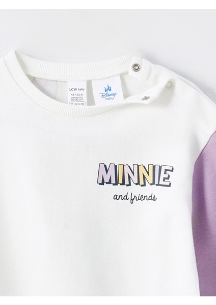 Yeni Sezon Minnie Mouse Baskili Kiz Bebek Sweatshirt ve Tayt 2'li - S54798Z1 fırsatları