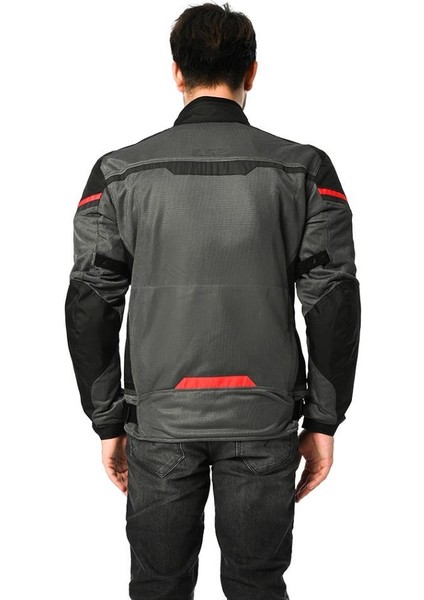Riva Fileli Motosiklet Montu Siyah-Gri-Kırmızı