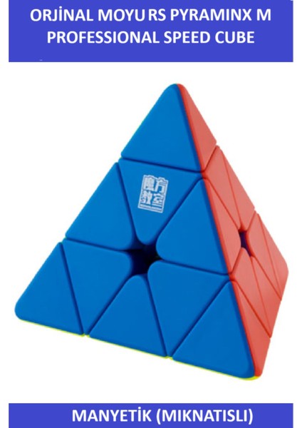 Moyu Rs Pyraminx Mıknatıslı Profesyonel Speed Cube-3x3 Zeka Küpü-Sabır Küpü-Wca Turnuva Küpü