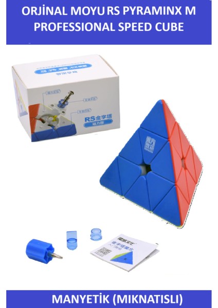 Moyu Rs Pyraminx Mıknatıslı Profesyonel Speed Cube-3x3 Zeka Küpü-Sabır Küpü-Wca Turnuva Küpü