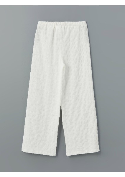 Yeni Sezon Beli Lastikli Dokulu Kiz Cocuk Pantolon - S5BE63Z4