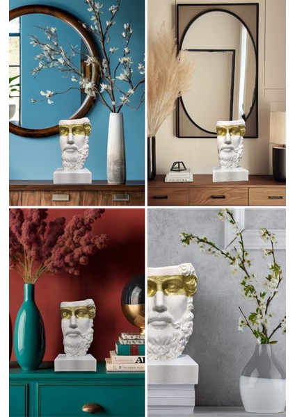 Sonsuzluğun Yüzü (Visage D'éternité) - Dekoratif ve Hediyelik Beton Antik Yüz Heykeli fiyatları