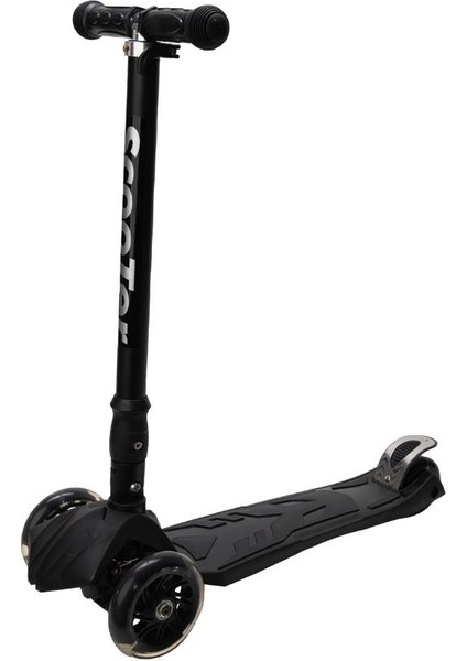 Işıklı Tekerlekli Scooter-Siyah