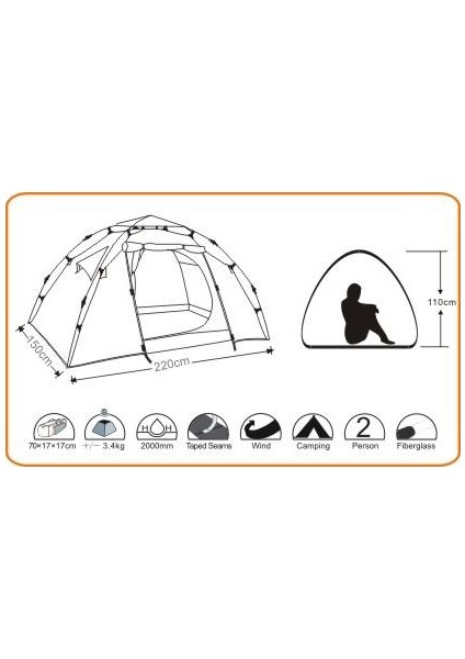 Mini Moon Nest 200 3 Mevsim 2 Kişilik Kamp Çadırı indirimleri