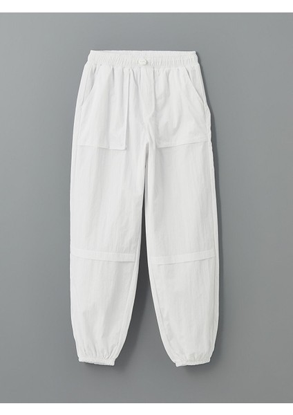 Yeni Sezon Beli Lastikli Basic Kiz Cocuk Jogger Pantolon - S5BH12Z4