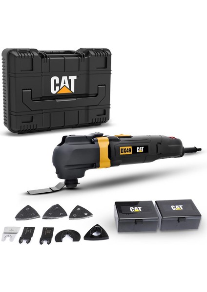 Cat DX49.1 350WATT Profesyonel Çok Amaçlı Devir Ayarlı Kesme Raspalama ve Zımpara + 14 Adet Aksesuar