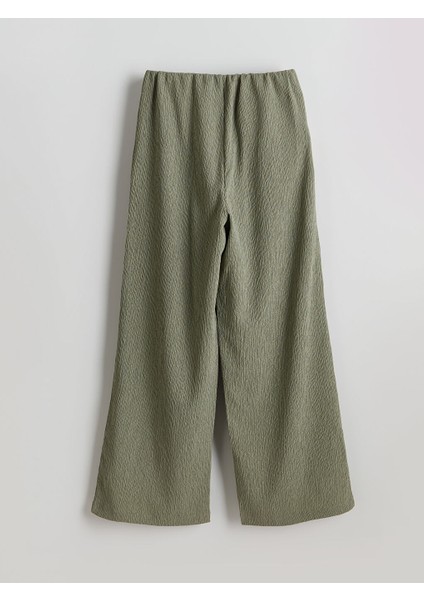 Yeni Sezon Beli Lastikli Dokulu Kiz Cocuk Pantolon - S5BE65Z4