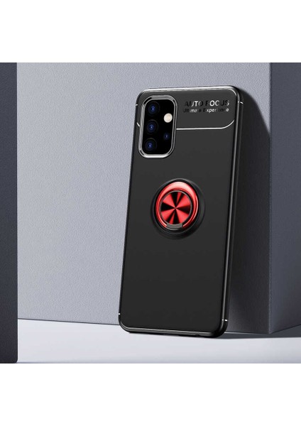 Samsung Galaxy A32 5g Kılıf Siyah-Kırmızı Draco Yüzüklü Silikon Orijinal Esnek Ince Geliştirilmiş Dayanıklı Darbe Karşıtı Koruyucu Yeni Nesil Tasarım (Samsung Galaxy A32 5g, Siyah-Kırmızı)