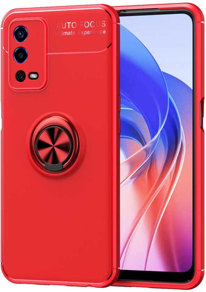 Oppo A55 4g Kılıf Kırmızı-Kırmızı Draco Yüzüklü Silikon Orijinal Esnek Ince Geliştirilmiş Dayanıklı Darbe Karşıtı Koruyucu Yeni Nesil Tasarım (Oppo A55 4g, Kırmızı-Kırmızı)