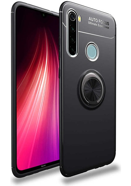 Xiaomi Redmi Note 8 Kılıf Siyah-Siyah Draco Yüzüklü Silikon Orijinal Esnek Ince Geliştirilmiş Dayanıklı Darbe Karşıtı Koruyucu Yeni Nesil Tasarım (Xiaomi Redmi Note 8, Siyah-Siyah)