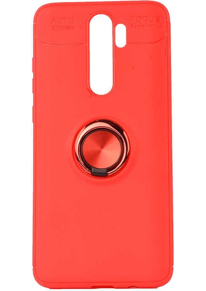 Xiaomi Redmi Note 8 Pro Kılıf Kırmızı-Kırmızı Draco Yüzüklü Silikon Esnek Ince Geliştirilmiş Dayanıklı Darbe Karşıtı Koruyucu Yeni Nesil Tasarım (Xiaomi Redmi Note 8 Pro, Kırmızı-Kırmızı)