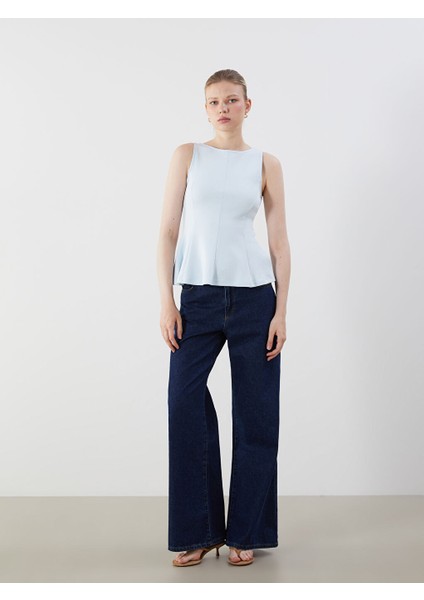 Yeni Sezon Kayik Yaka Peplum Bluz - S5OR43Z8