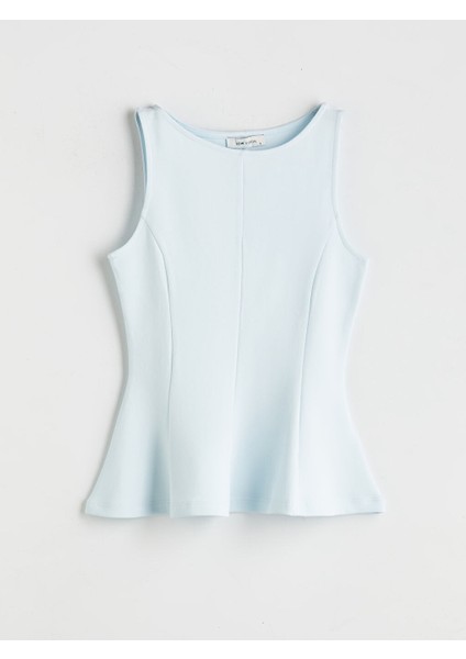 Yeni Sezon Kayik Yaka Peplum Bluz - S5OR43Z8