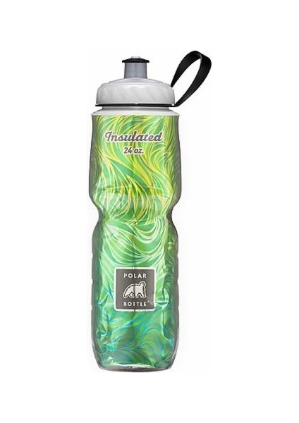 Bottle Insulated Graphic Termos 0.70 Litre-Sarı-Yeşil