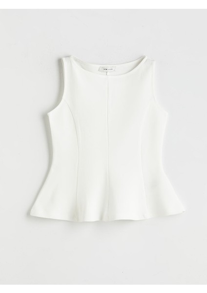 Yeni Sezon Kayik Yaka Peplum Bluz - S5OR43Z8