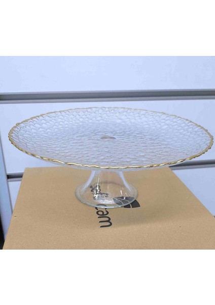 Gold Kenarlı, Ayaklı Yuvarlak Sunumluk fiyatları