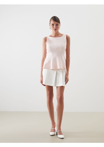 Yeni Sezon Kayik Yaka Peplum Bluz - S5OR45Z8