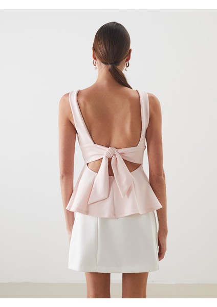 Yeni Sezon Kayik Yaka Peplum Bluz - S5OR45Z8