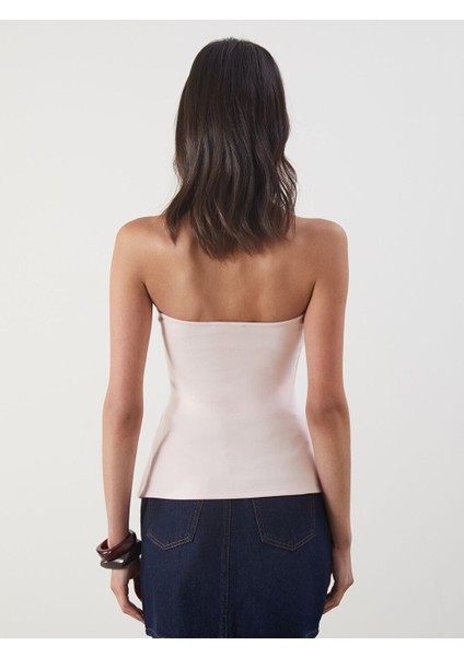 Yeni Sezon Straplez Yaka Peplum Bluz - S5PA96Z8 fırsatları