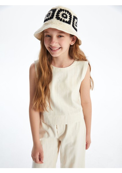 Yeni Sezon Bisiklet Yaka Kiz Cocuk Crop Bluz - S5ER92Z4