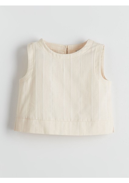 Yeni Sezon Bisiklet Yaka Kiz Cocuk Crop Bluz - S5ER92Z4