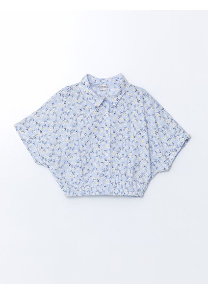 Yeni Sezon Cicekli Kiz Cocuk Crop Bluz - S5JR12Z4